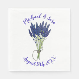 Lavender Bunch Garden Party Wedding Brautparty Serviette