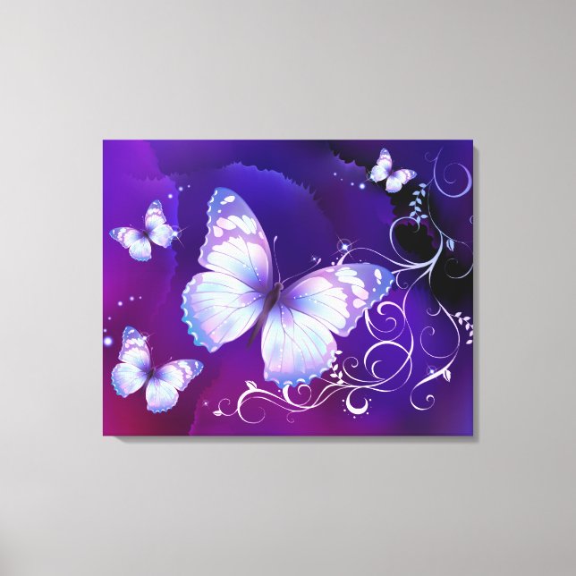 Lavender Butterflies Leinwand (Vorderseite)