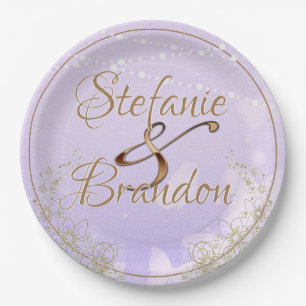 Lavender Butterflies Pappteller