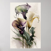 Lavender Calla Lilies Lily Blume Art Printing Post