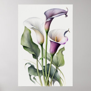 Lavender Calla Lilies Lily Blume Art Printing Post Poster
