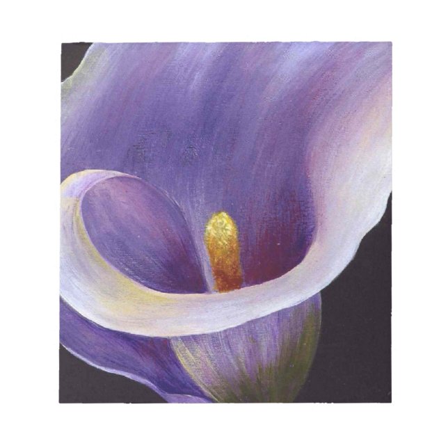 Lavender Calla Lily Notizblock (Vorderseite)