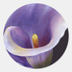 Lavender Calla Lily Runder Aufkleber