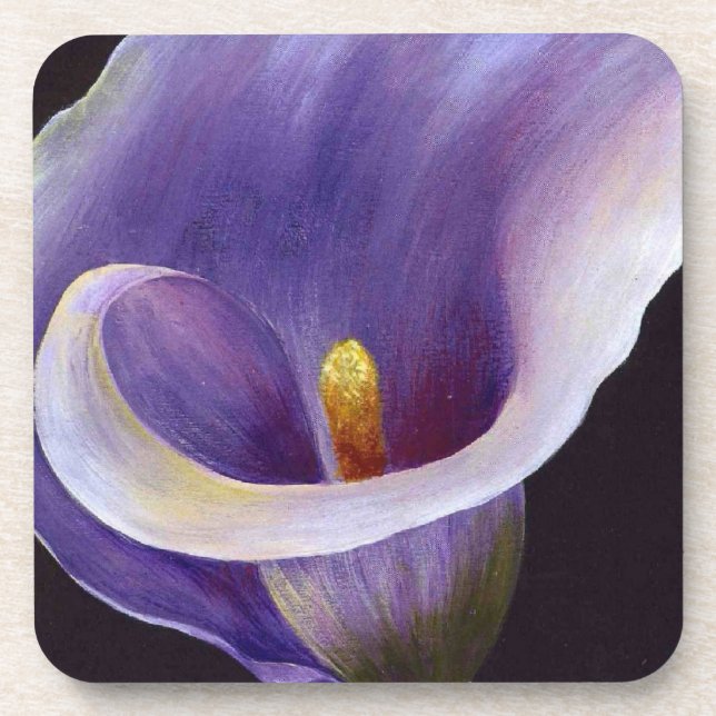 Lavender Calla Lily Untersetzer (Vorderseite)