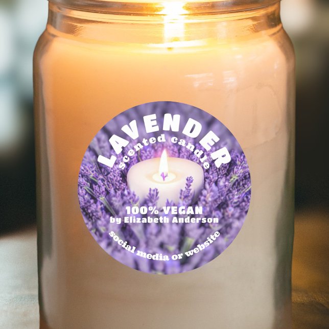 Lavender Candle Runder Aufkleber (Von Creator hochgeladen)