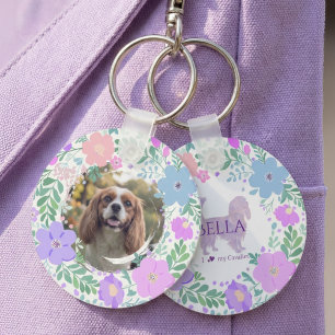 Lavender Cavalier King Charles Spaniel Maßanfertig Schlüsselanhänger