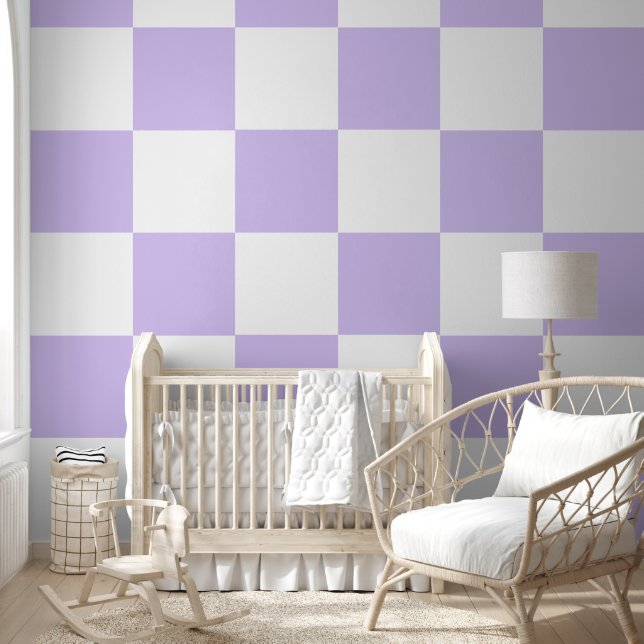 Lavender Checkered Tapete (Kinder)