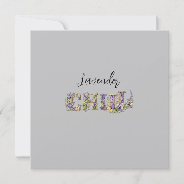 Lavender Chill Einladung (Vorderseite)