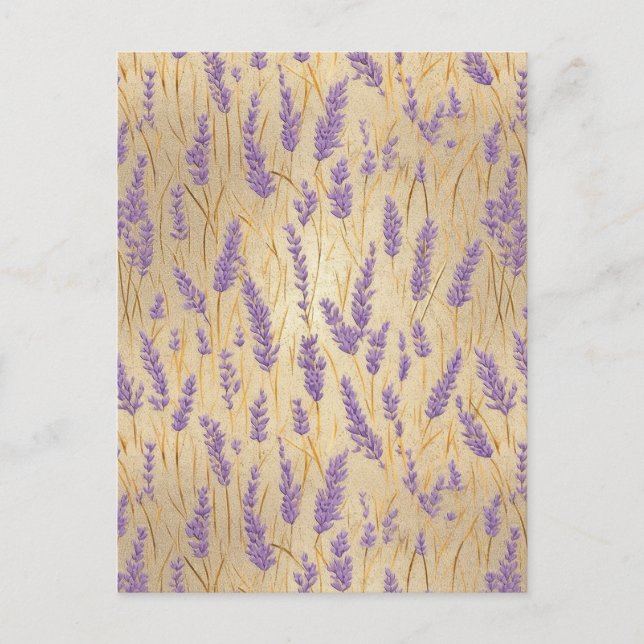Lavender Chiyogami Postkarte (Vorderseite)