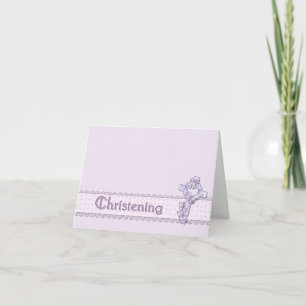 Lavender Christening Einladung