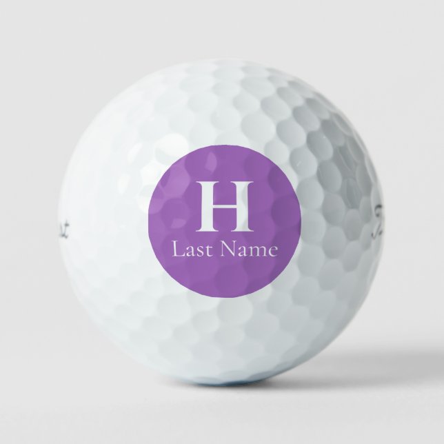 Lavender Circle Personalisiert Golf Ball (3) HAMbW (Vorderseite)