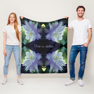 Lavender Clematis Blume Abstrakt Personalisiert Fleecedecke