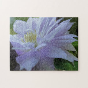 Lavender Clematis Blume Foto Malerei Puzzle