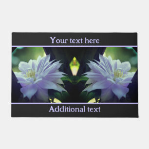 Lavender Clematis Blume in Trellis Personalisiert Fußmatte