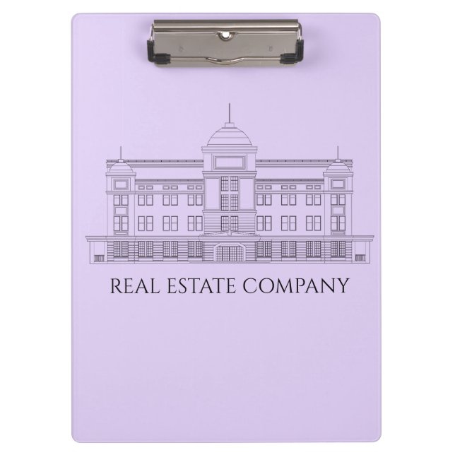 Lavender Clipboard mit architektonischem Design Klemmbrett (Vorderseite)
