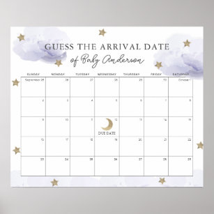 Lavender Clouds Sterne schätzen den Terminkalender Poster