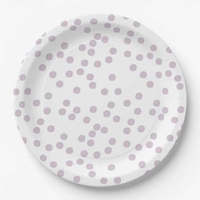 Lavender Confetti / Punkt Pappteller (Vorderseite)