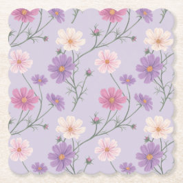 Lavender Cosmos Blume Untersetzer Set