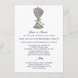 Lavender Country Garden Hochzeit/Party Einladung
