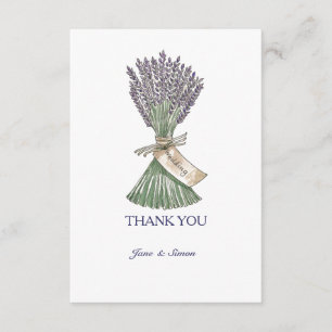 Lavender Country Garden Wedding Danke Karte