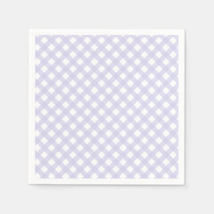 Lavender Country Style Gingham Pattern Serviette