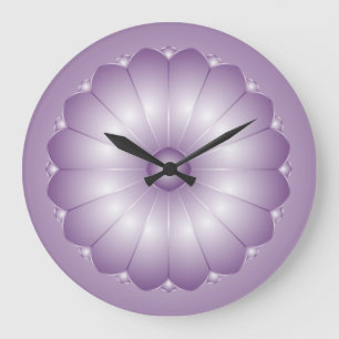 Lavender Cushion Flower Wall Clock Große Wanduhr