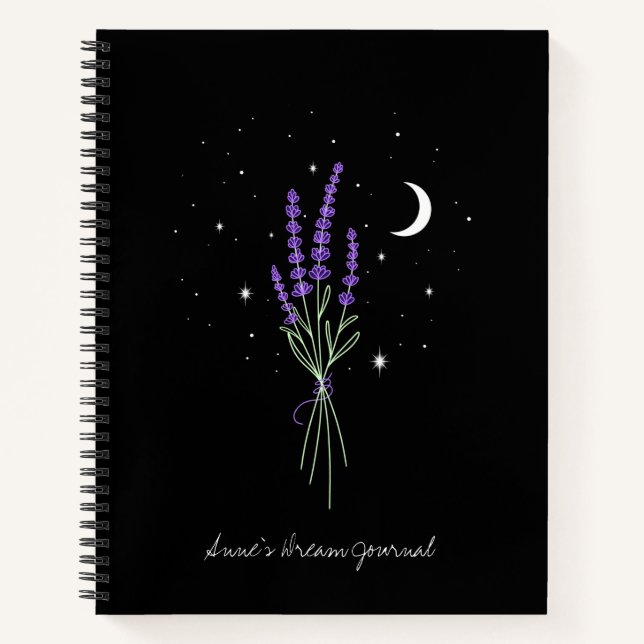 Lavender Custom Dream Journal-Notebook Notizbuch (Vorderseite)