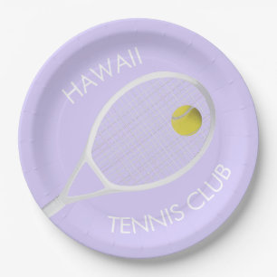 Lavender Customizable Tennis Club Ristorante da Va Pappteller