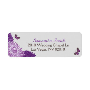 Lavender Dahlias und Schmetterlinge Hochzeitstempe