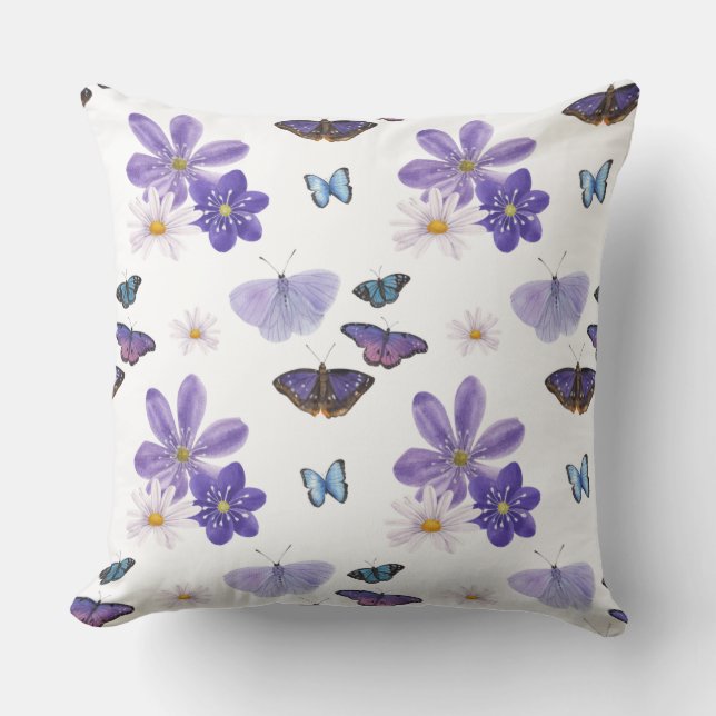 Lavender & Daisy Dance Pillow Kissen (Vorderseite)