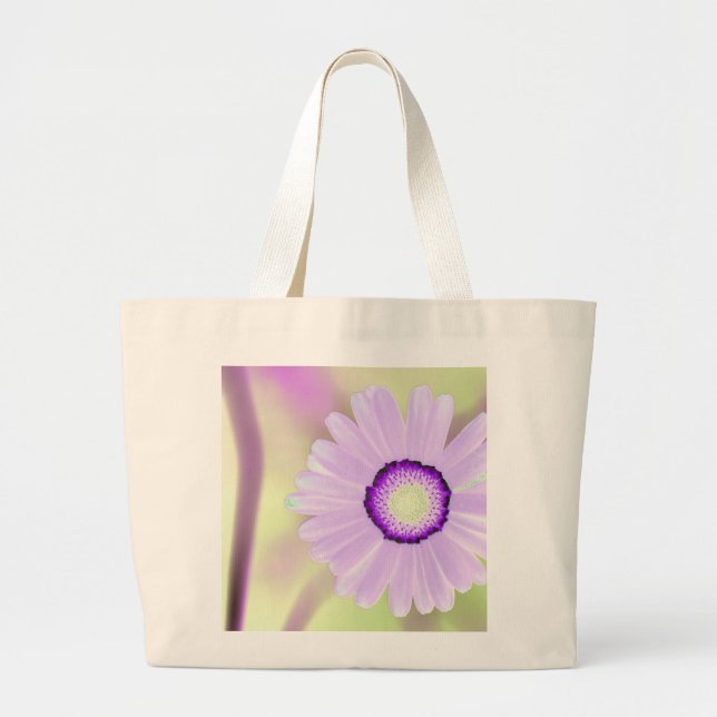 Lavender Daisy Tote Bag Jumbo Stoffbeutel (Vorne)