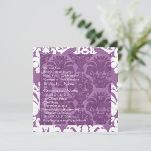 Lavender Damask Einladung