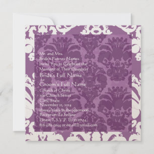Lavender Damask Einladung