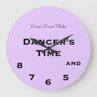 Lavender Dancer's Time 5, 6, 7 und 8 Novelty Große Wanduhr