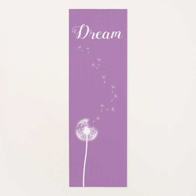 Lavender Dandelion Yoga Mat Yogamatte (Vorderseite)