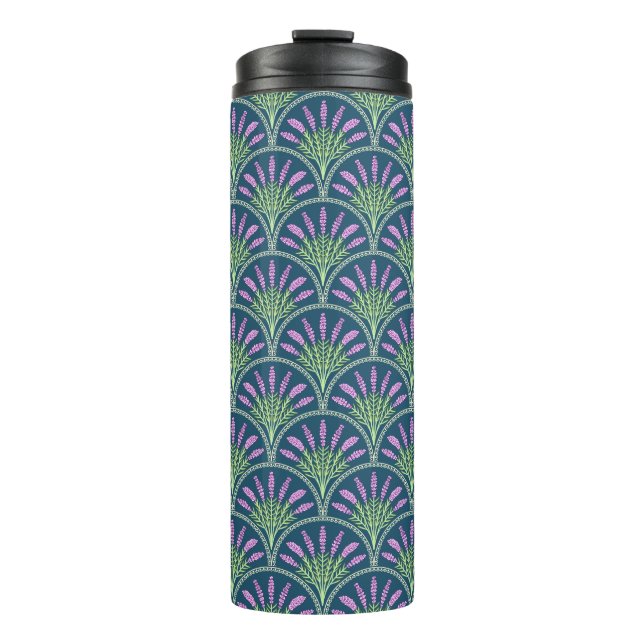 Lavender - Dark Background Thermosbecher (Vorderseite)