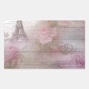 Lavender Decoupage Rechteckiger Aufkleber