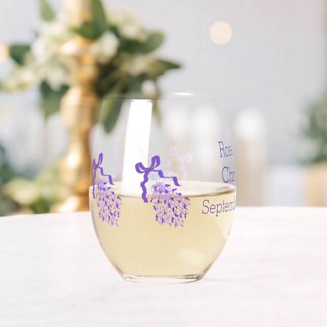 Lavender Design Wedding Weinglas Ohne Stiel (Insitu (Hochzeit))