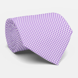 Lavender Diagonal Gingham Krawatte
