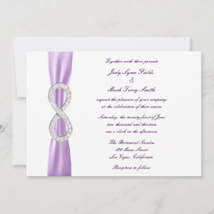Lavender Diamond Infinity Wedding Einladung