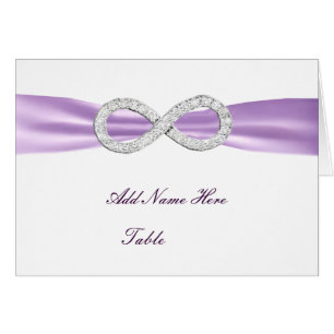 Lavender Diamond Infinity Wedding Table Platzkarte