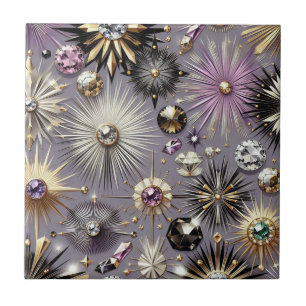 Lavender Diamond Mid Century Modern Fliese
