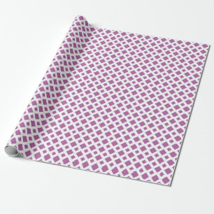 Lavender Diamonds on White Geschenkpapier
