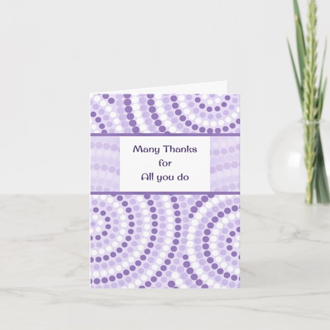 Lavender Dots Administrative Professionals Day Karte (Vorderseite)