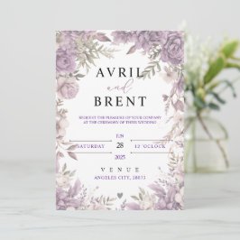 Lavender Dreams Blumenhochzeit Einladung