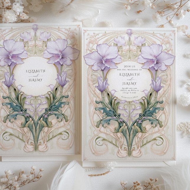 Lavender Dreams Royal Viktorianisch Floral Wedding Einladung (Von Creator hochgeladen)