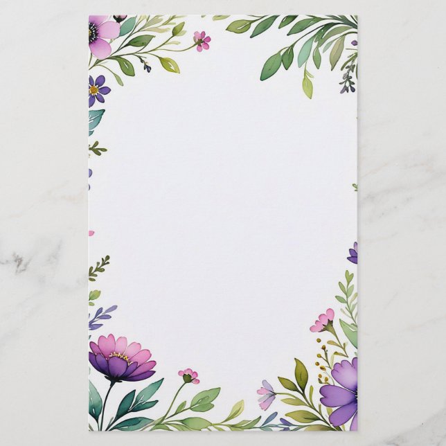 Lavender Dreams Stationery Briefpapier (Vorderseite)