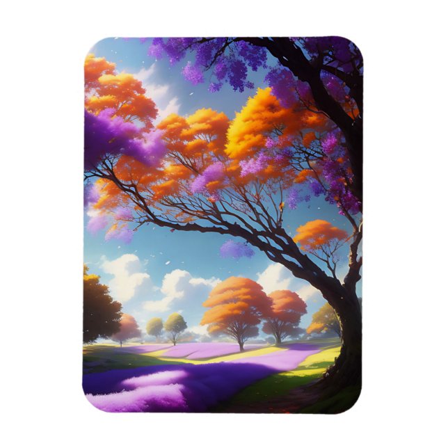 Lavender Dreams Under Jacaranda Skies, Magnet (Vertikal)