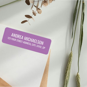 Lavender Elegant Calligrafy Rücksendeadresse