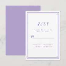 Lavender Elegant Minimalist Wedding